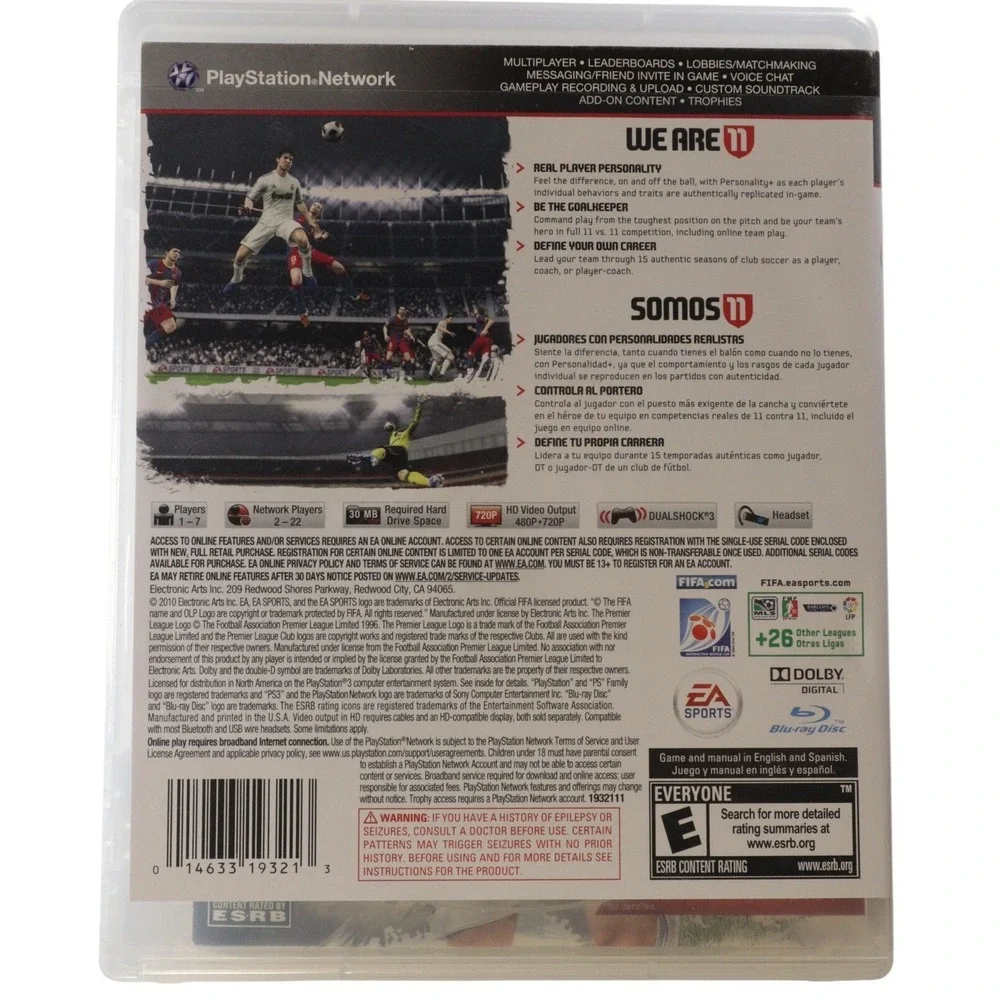 FIFA Soccer 11‎ Sony PlayStation 3 PS3 Video Game Complete CIB EA Sports Manual
